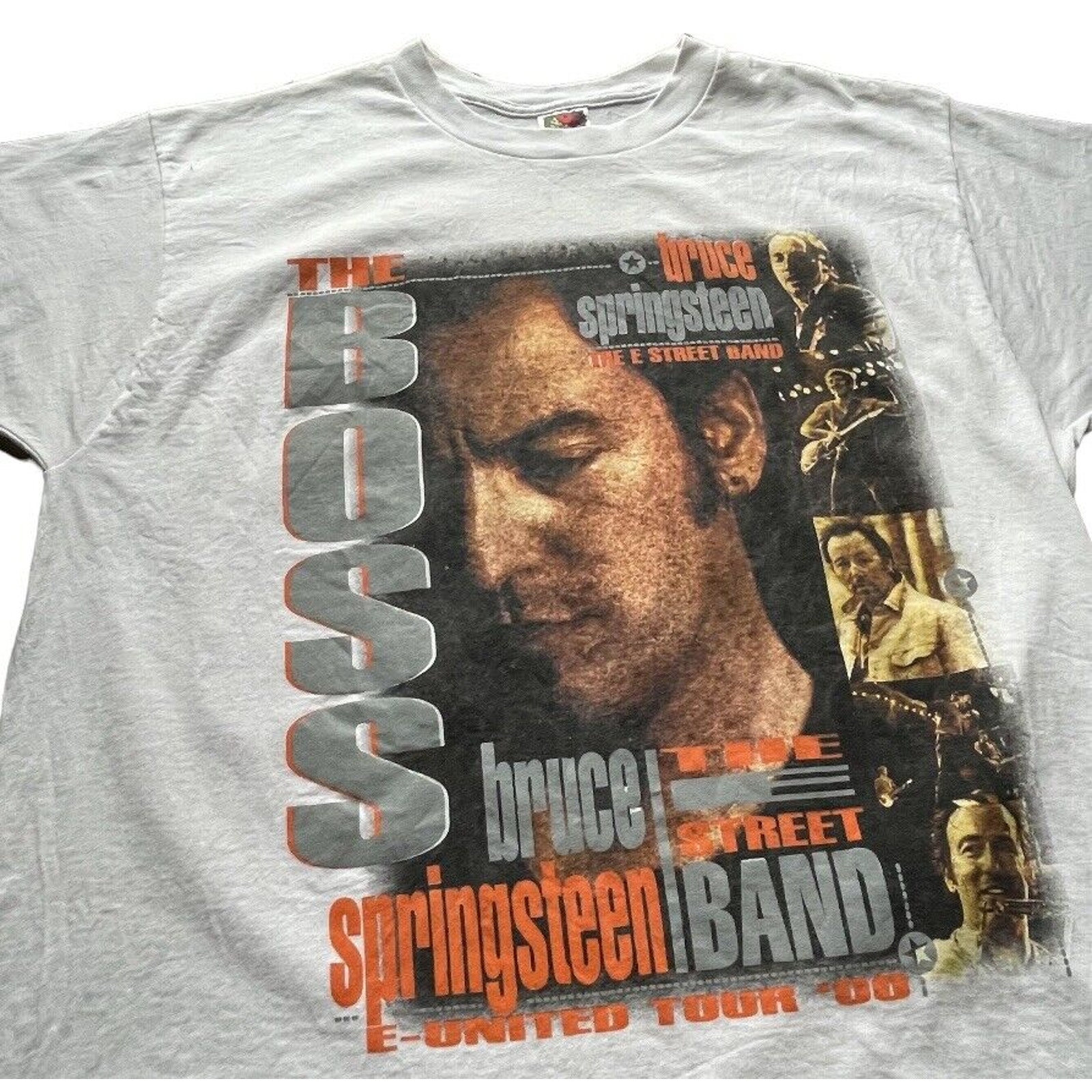 Bruce Springsteen T-Shirt Mens Xl White E-United Tour Concert 2000 Pop Rock